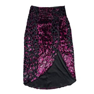 Dundas x Revolve M Courtney leopard velvet skirt